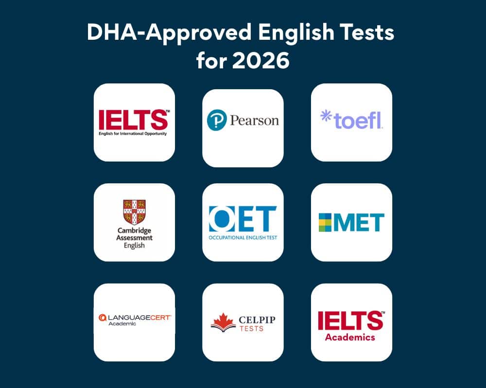 Australia English test-DHA-Approved English Tests for 2026