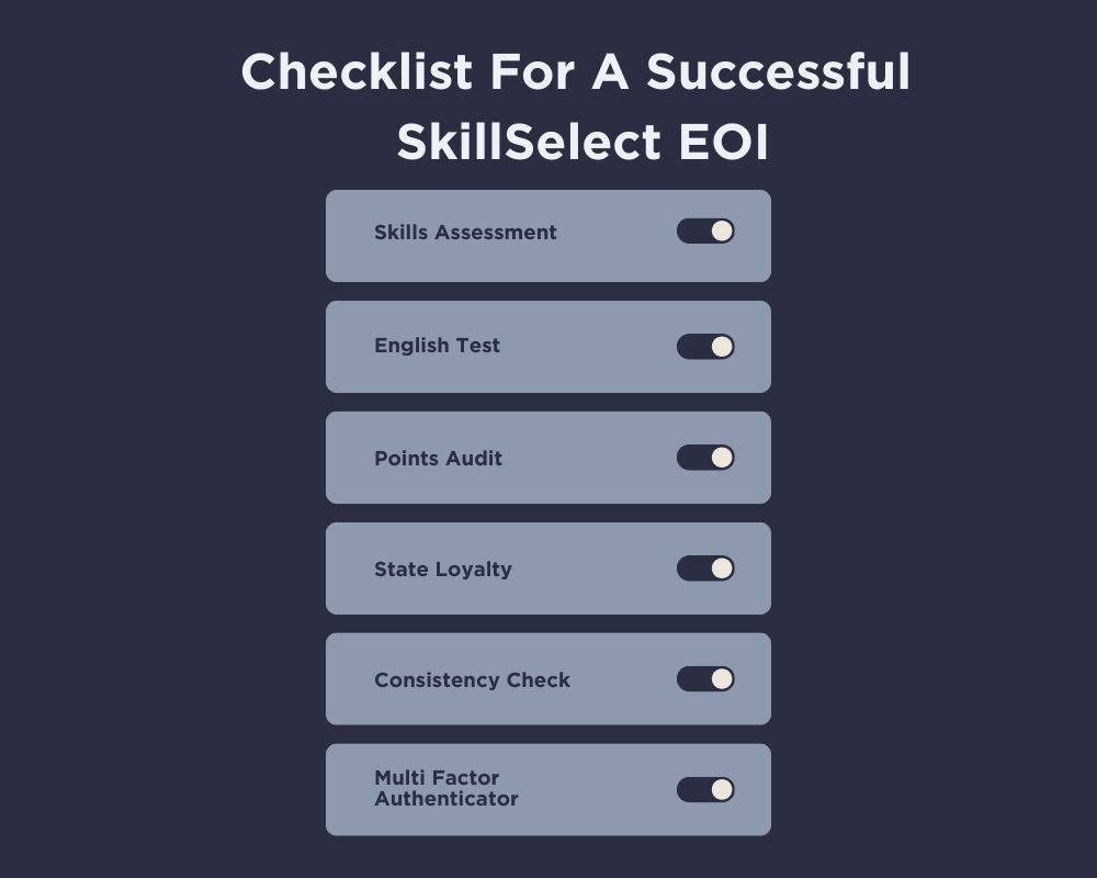 Checklist for SkillSelect EOI