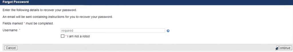ImmiAccount Forget Password