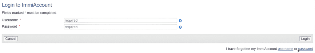 ImmiAccount Recover Password